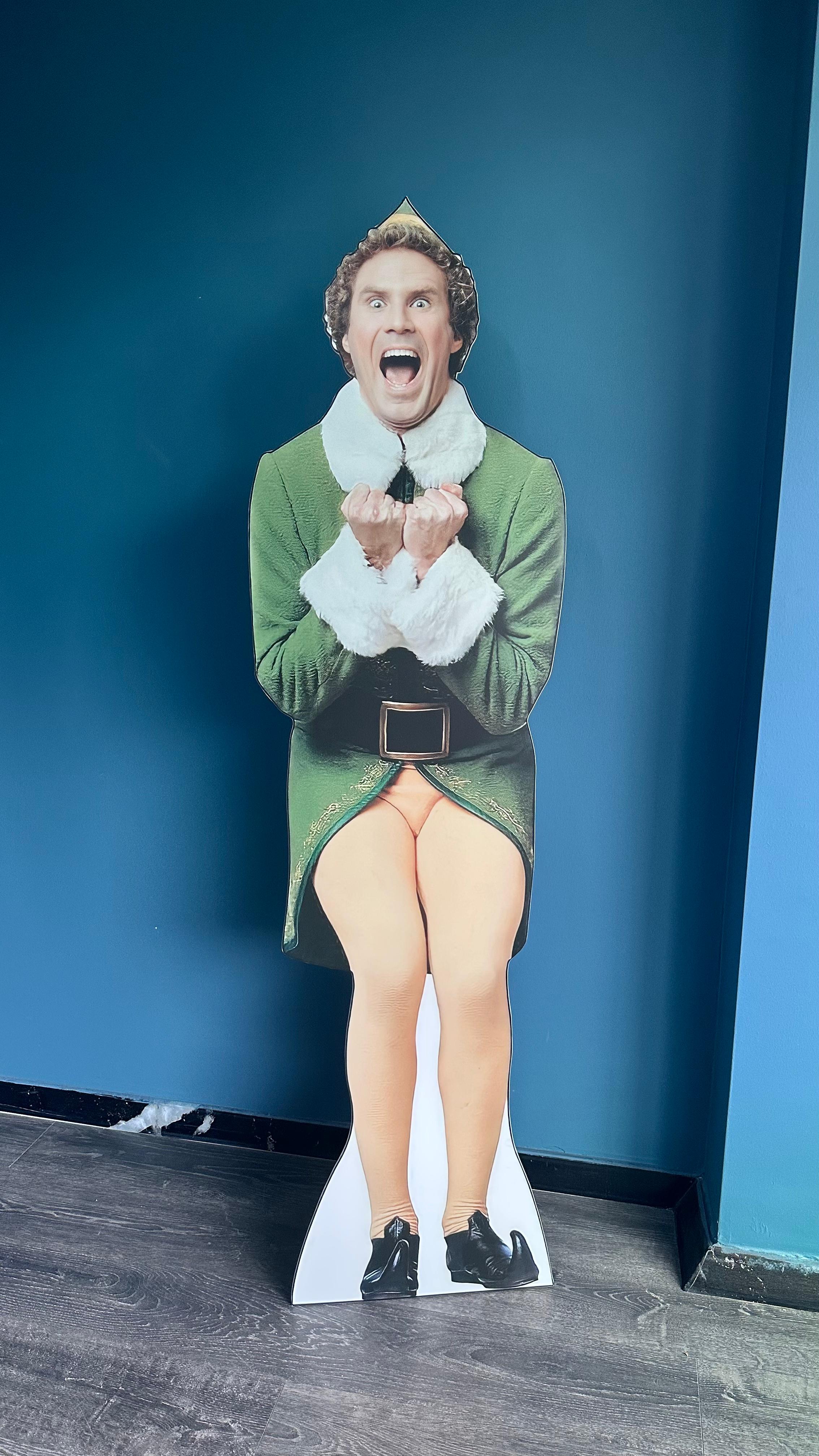 Elf Excited Cardboard Cutout Model Standup Buddy The Elf Christmas icon Figure Model